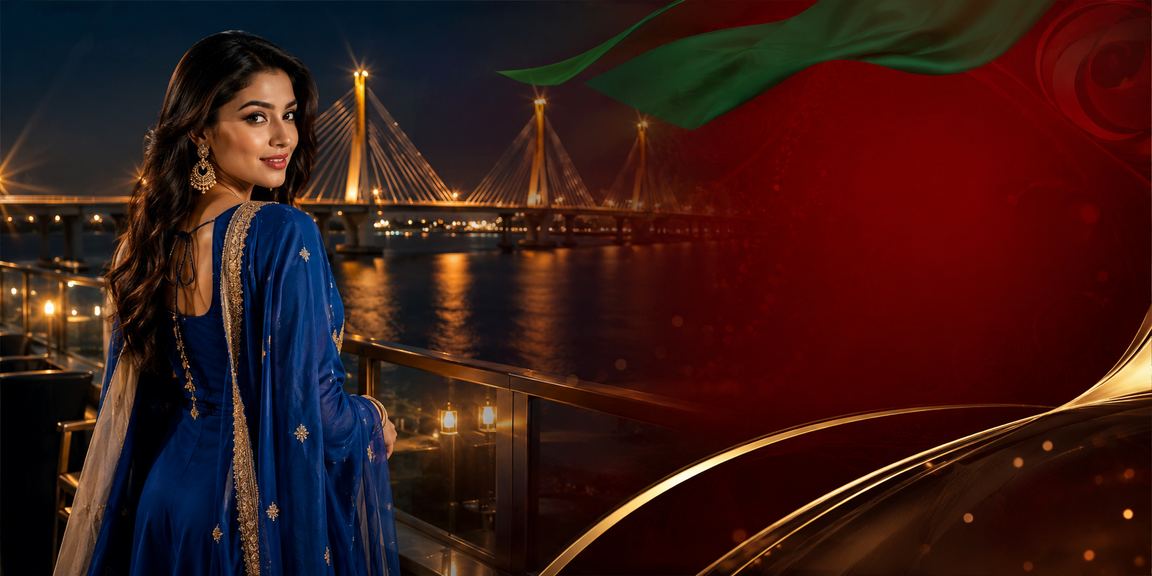 বরিশালে টস ভবিষ্যৎবাণী করার মুহূর্ত, সালওয়ার কামিজে মহিলা
